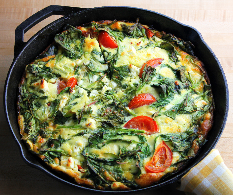 Tomaten Spinat Frittata Mit Feta